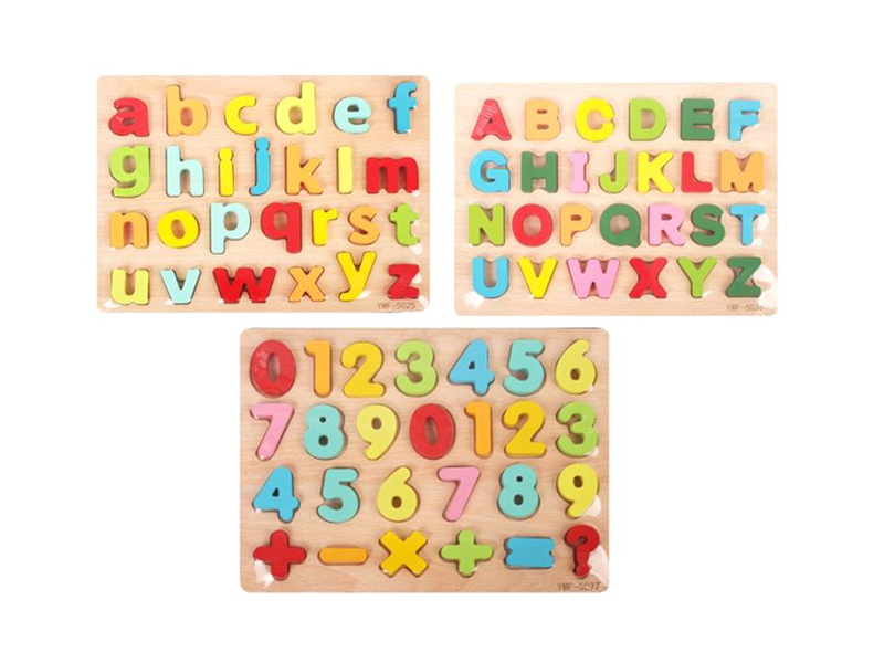 Wooden Number Letter Recognition Board