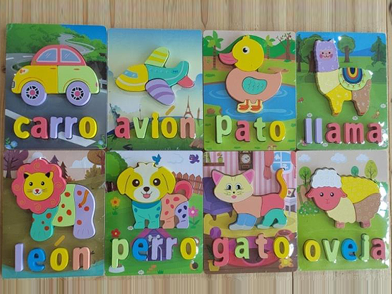 Wooden Western Animal Spelling Words