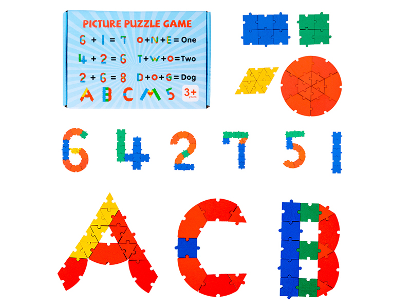 Wooden Alphanumeric Puzzle