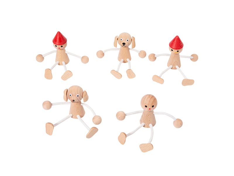 Wooden Doll Animal Ornaments