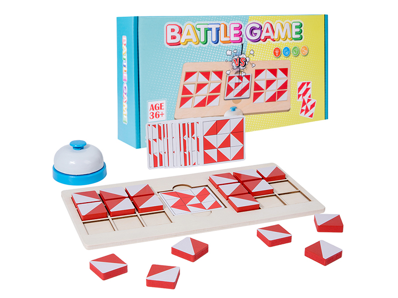 Wooden Double-Sided Building Block Battle Game