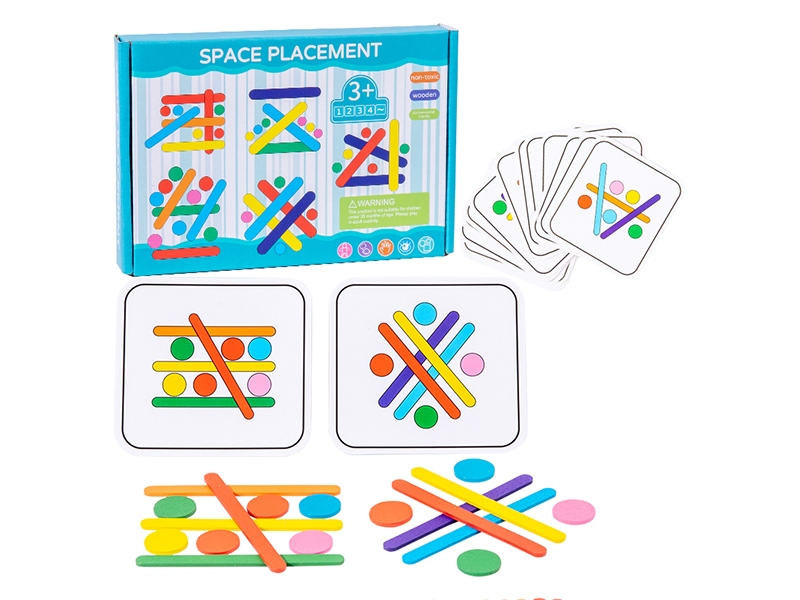 Wooden Rainbow Stick Thinking Puzzle