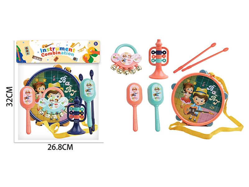 7PCS Percussion Instrument With Horn Handbell