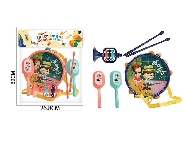 6PCS Percussion Instrument With Sand Hammer Horn