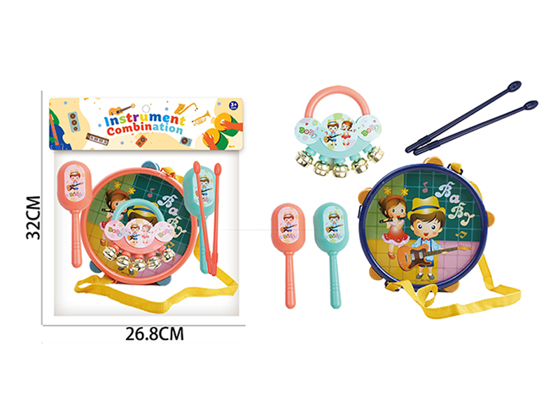 6PCS Percussion Instrument With Bell Sand Hammer