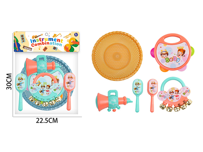 6PCS Percussion Instrument With Horn Handbell