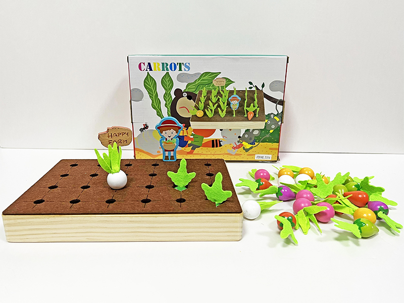 Wooden Radish Pulling Game Toy