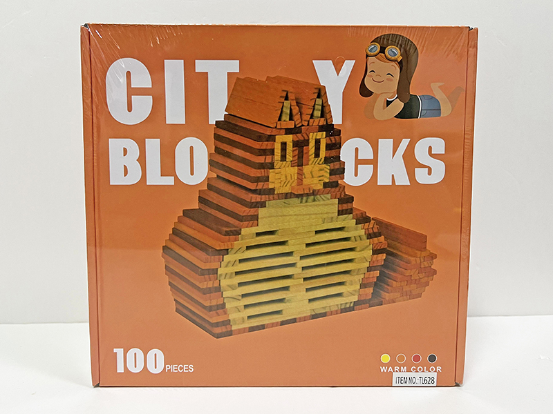 Wooden Orange Domino Toy