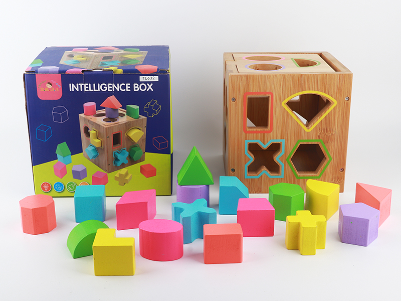 Wooden Intelligence Paired Building Block Box