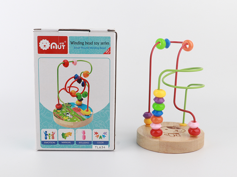 Wooden Dog Wrapping Beads