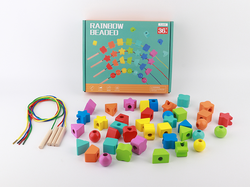 Wooden Shaped String Beads