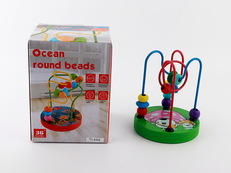 Wooden Mushroom Beads