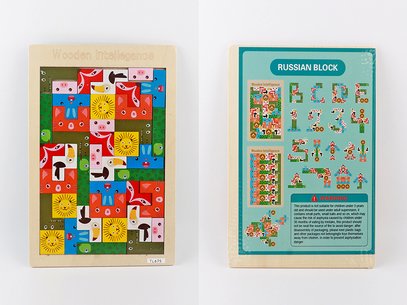 Wood Animal Tetris Toy