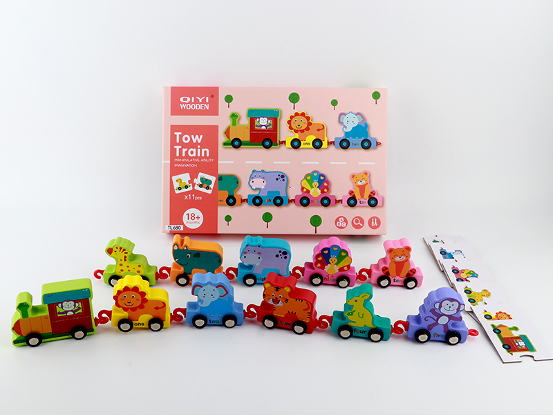 Wooden Forest Animal Train