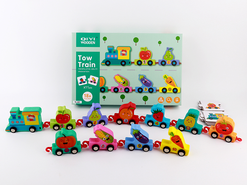 Wooden Fruit And Vegetable Train