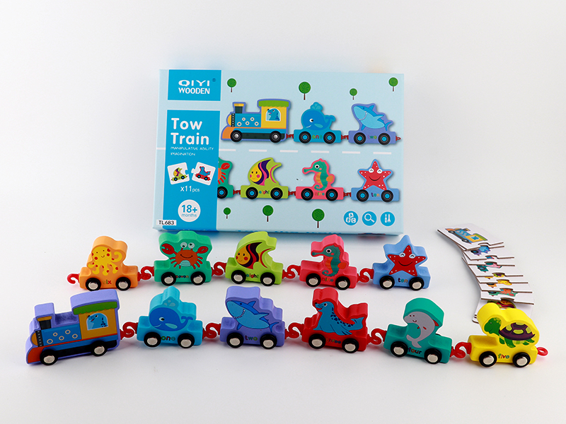 Wooden Marine Animal Train