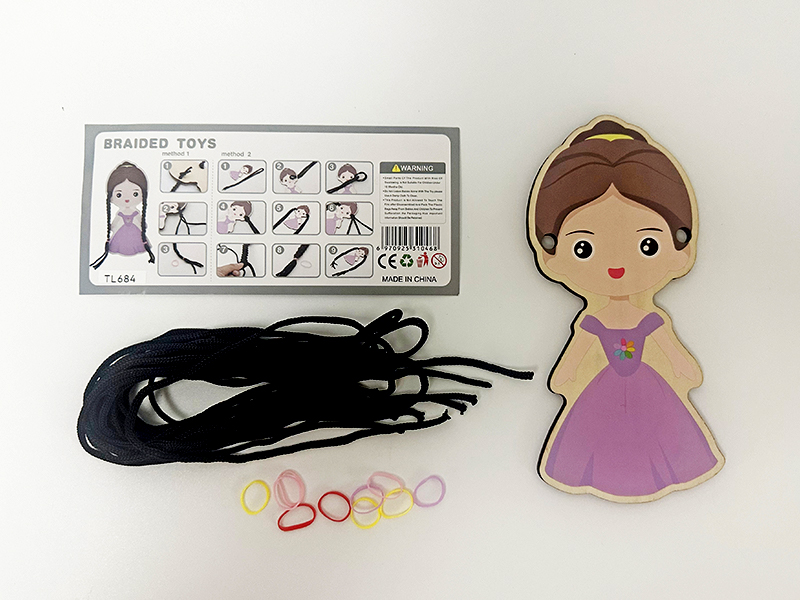 Wooden Diy Girl Braids