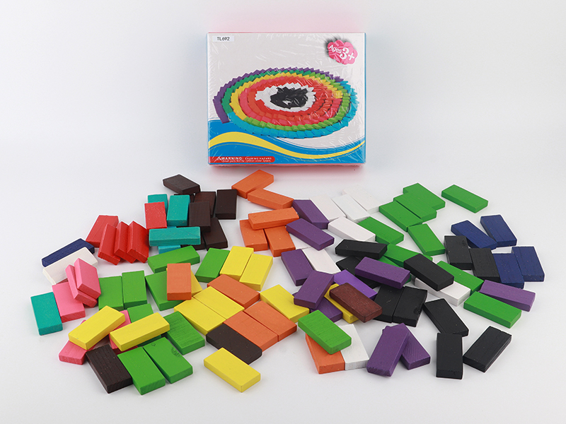 120PCS Wooden Domino Building Blocks