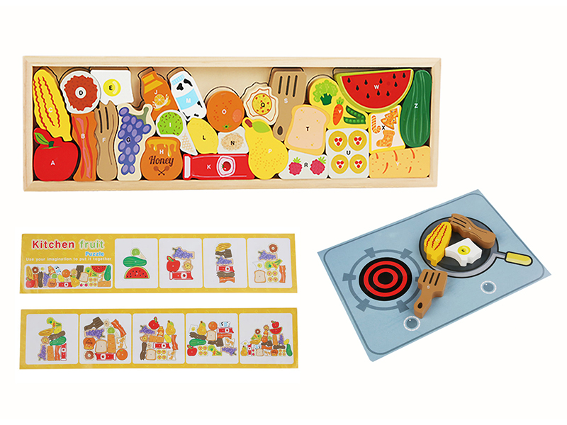 Wooden Kitchen Toys Alphabet Puzzle