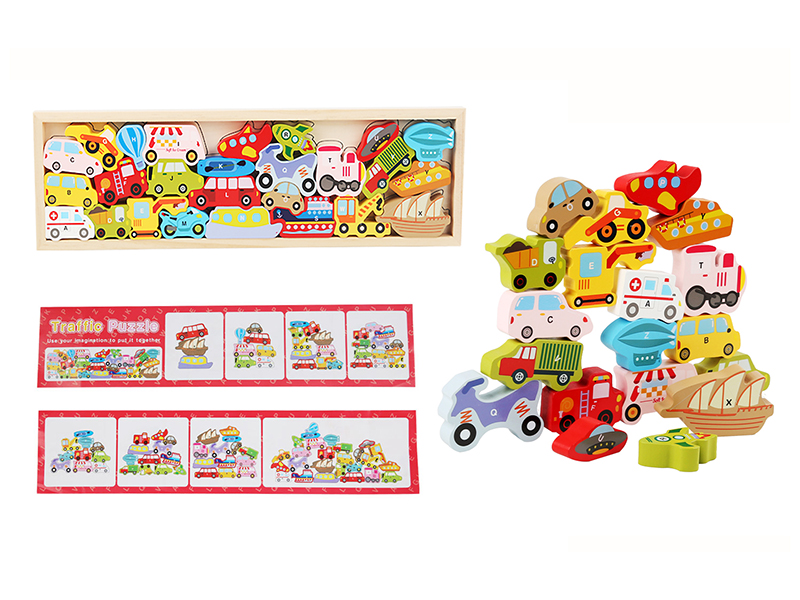 Wooden Traffic Toys Alphabet Puzzle