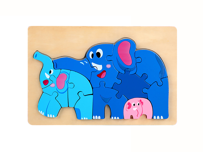 Wooden Elephants 3D Puzzle