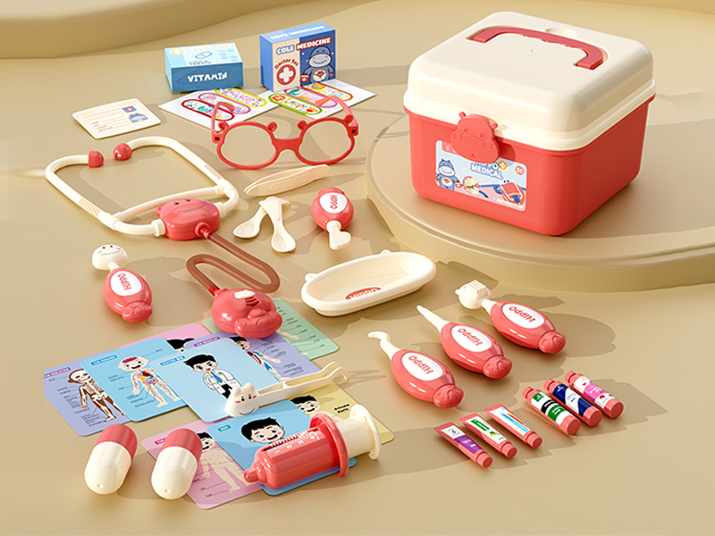 37Pcs Storage Box Pink Doctor Toy