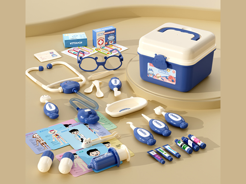 37Pcs Storage Box Blue Doctor Toy