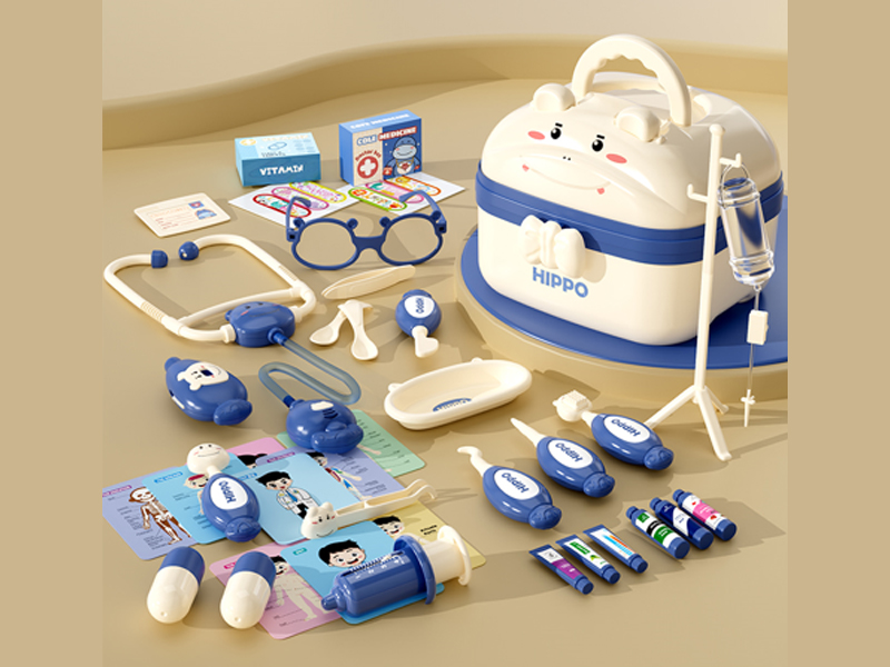 39Pcs Blue Hippo Blue Doctor Toy