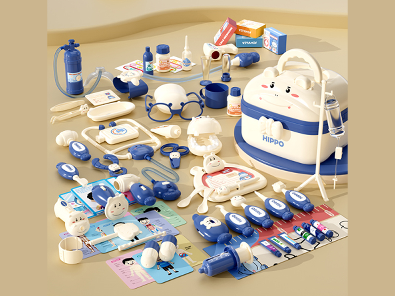 72Pcs Blue Hippo Blue Doctor Toy