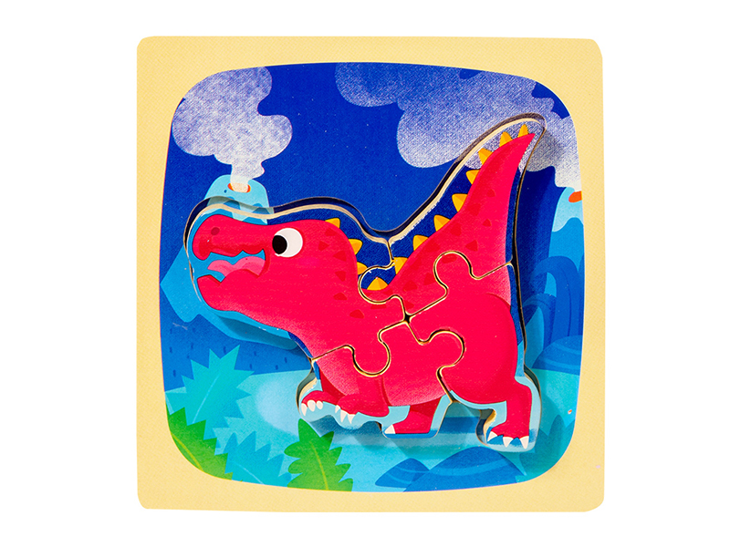 Wooden Cartoon Tyrannosaurus Rex 3D Puzzle