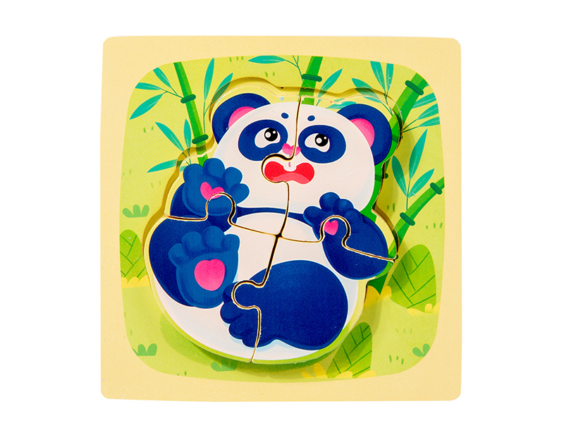 Wooden Cartoon Panda 3D Puzzle