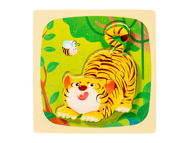 Wooden Cartoon Tiger 3D Puzzle