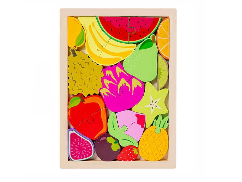 Large Size Wooden 3D Fruits Puzzle Board