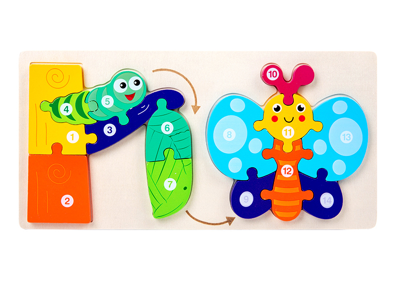 Wooden Butterfly Growing Process 3D Puzzle