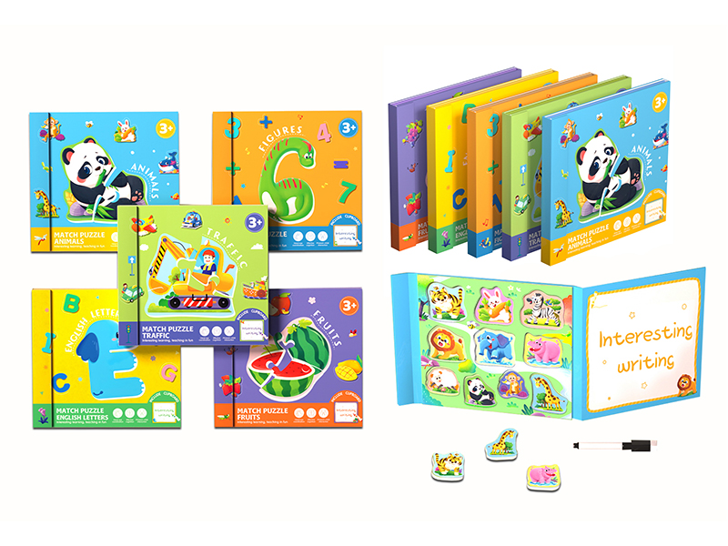 Wooden Match Puzzle Drawing Board 2 In 1