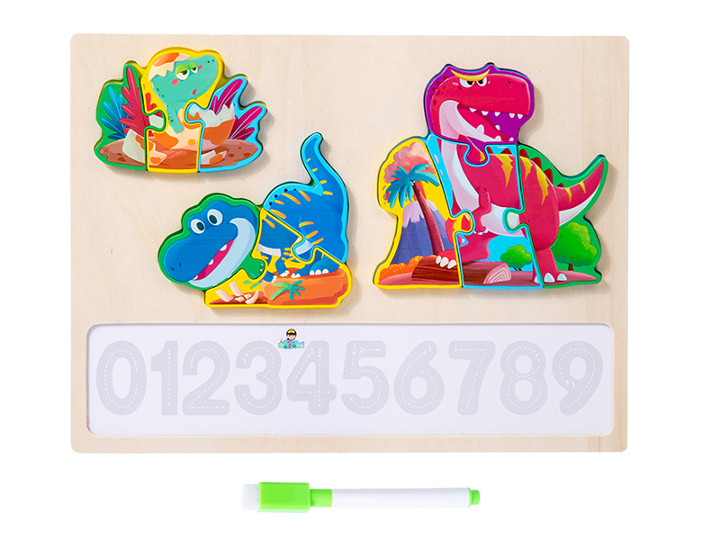 Wooden Dinosaur Growth Puzzle Writing Board