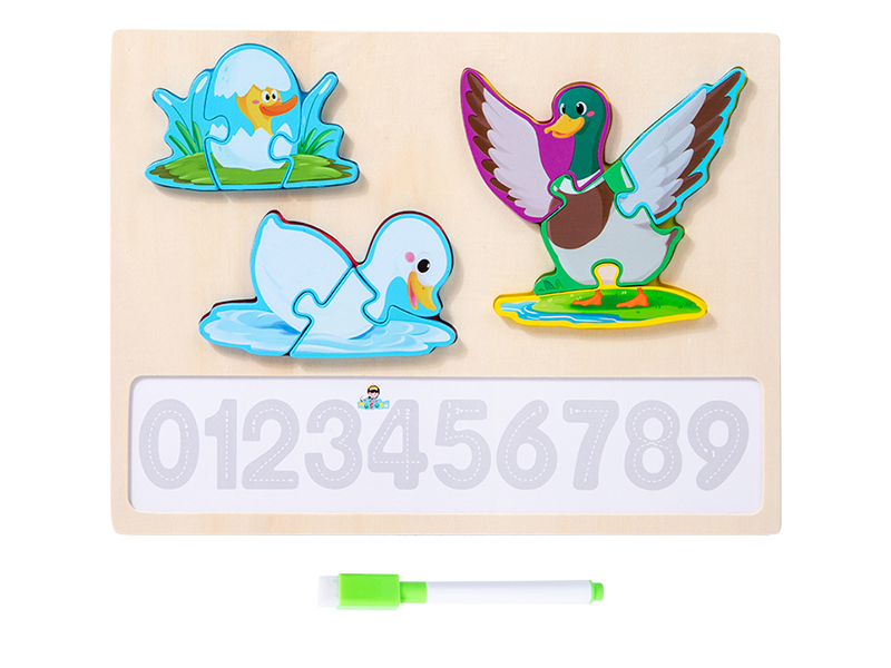 Wooden Duck Growth Puzzle Writing Board