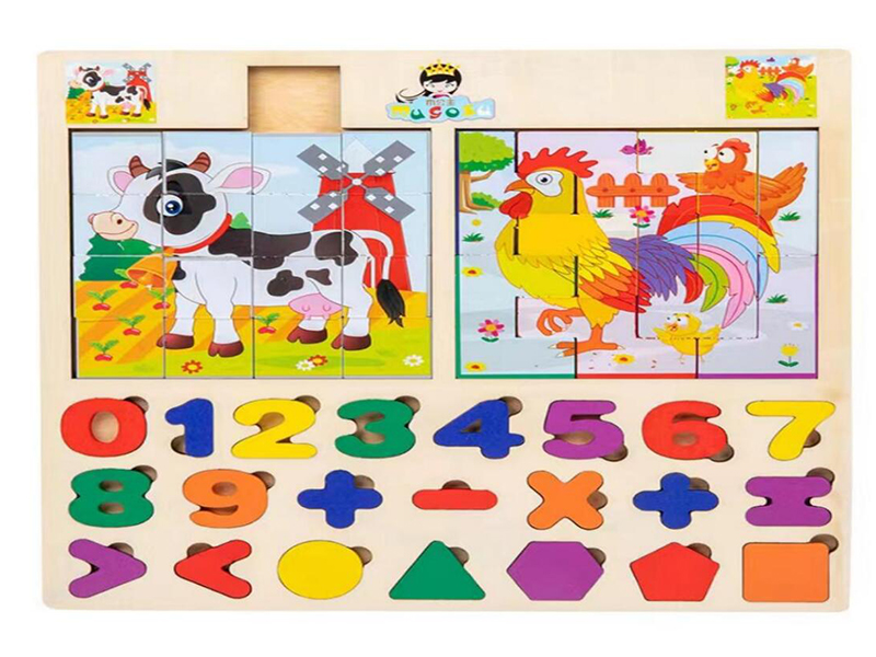 Wooden Animals & Numbers Puzzles