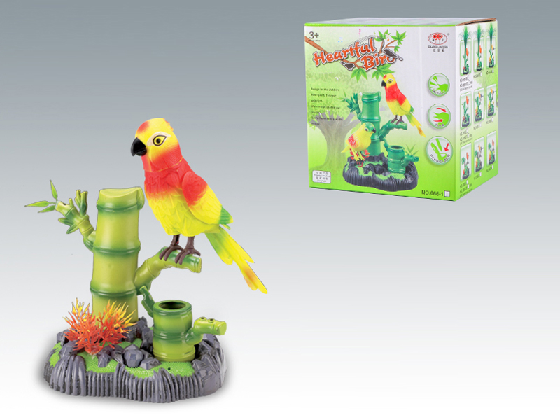 Sound Control Bamboo Seated Parrot Single Bird
