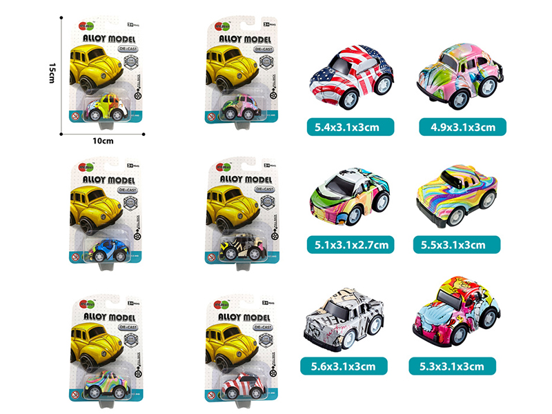 Mini Q Edition Graffiti Pull Back Alloy Car