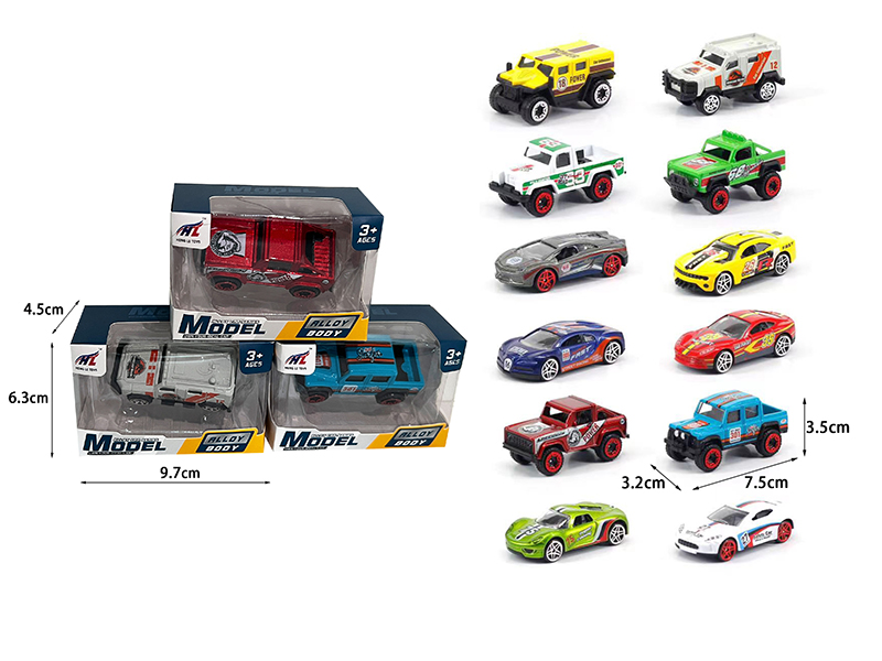 1:64 Slide Alloy Race Car 1pcs