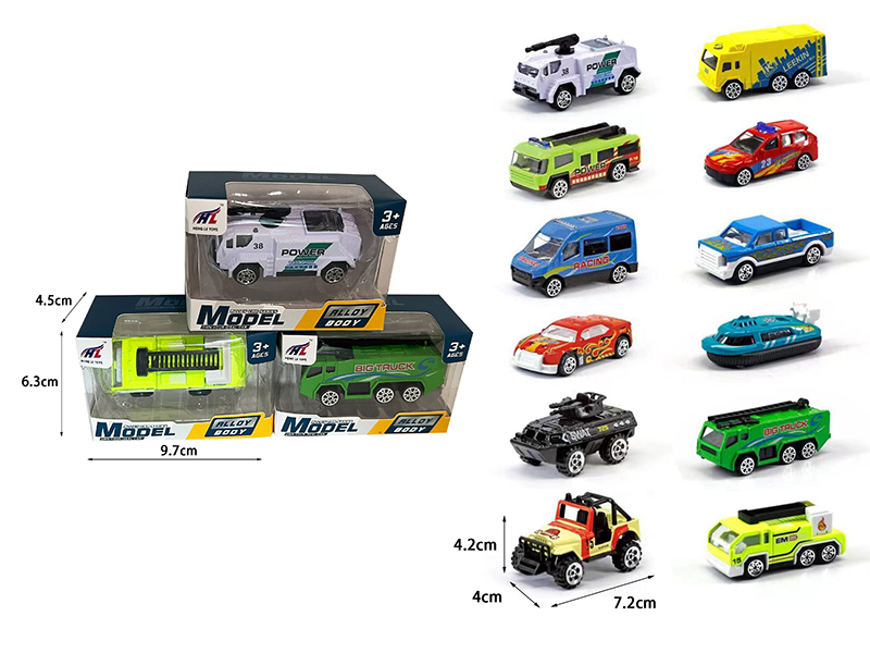 1:64 Slide Alloy Car 1pcs