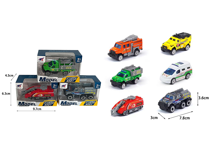 1:64 Slide Alloy City Engineering Truck 1pcs