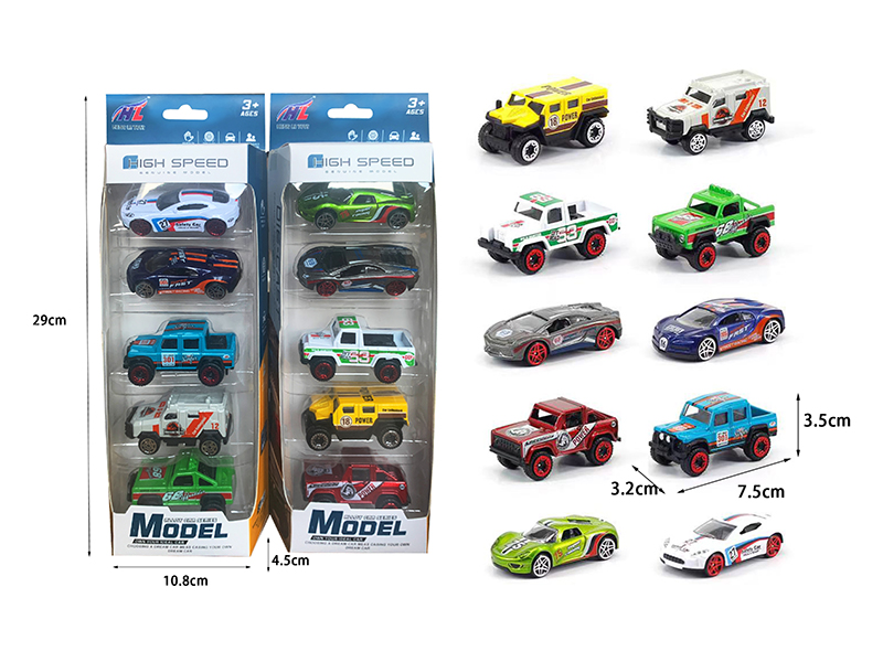 1:64 Slide Alloy Race Cars 5pcs
