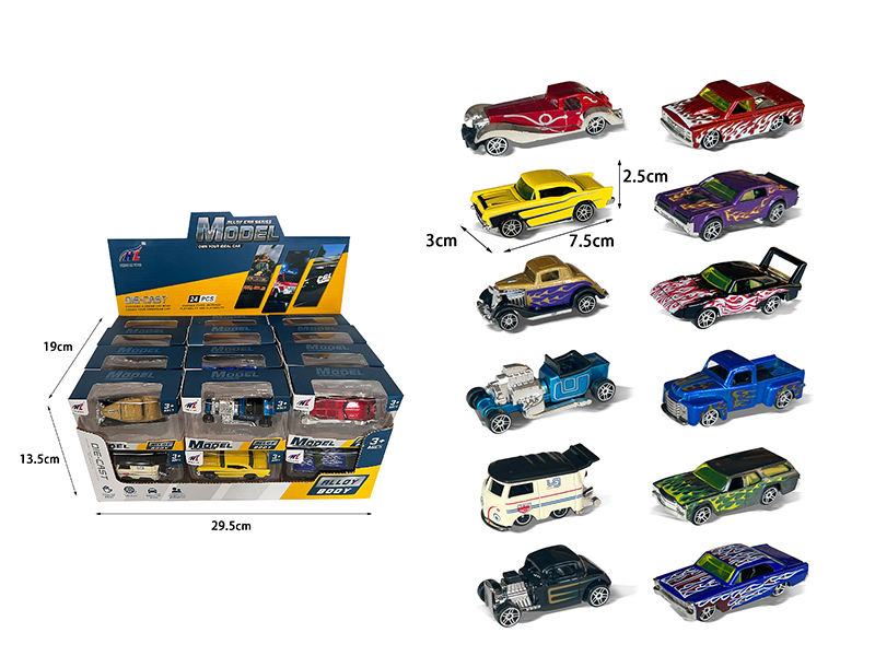 1:64 Slide Alloy Vintage Cars 24pcs