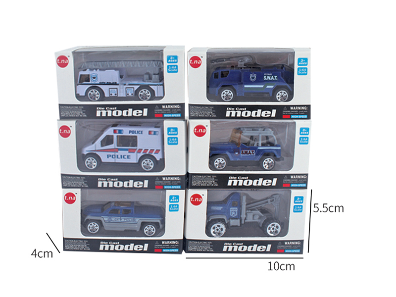 Slide Alloy Police Car