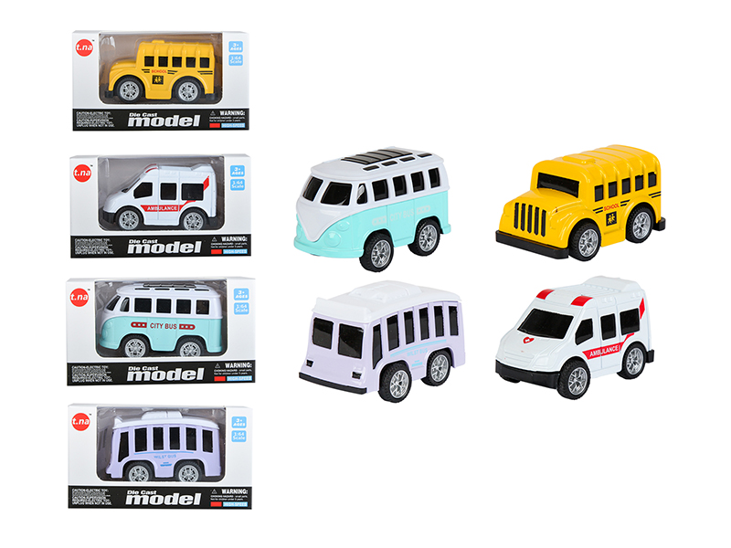 Q Edition Alloy Pull Back Bus /School Bus