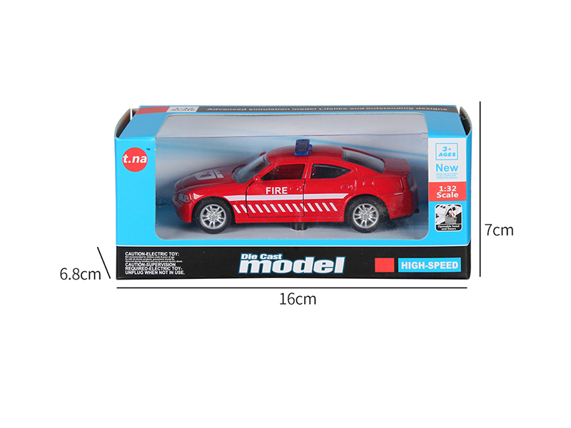 Pull Back Alloy Rescue Car