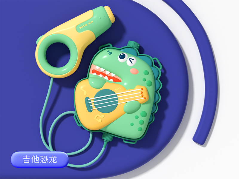 Guitarist Dinosaur Electric Backpack Water Gun