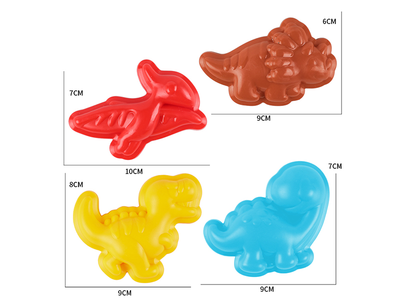 4PCS Dinosaur Mold Toy